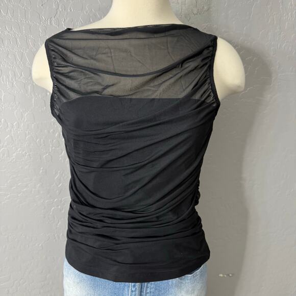 Abercrombie and Fitch Mesh Slash Top, Black, M - Picture 1 of 4